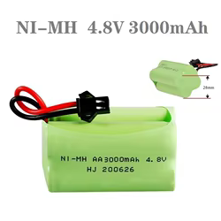 Batería NiMH 4,8V 3000mAh recargable conector SM