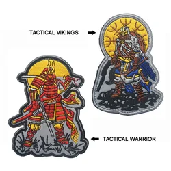 Parche táctico militar de sujeción insignia y armadura samurái vikingo