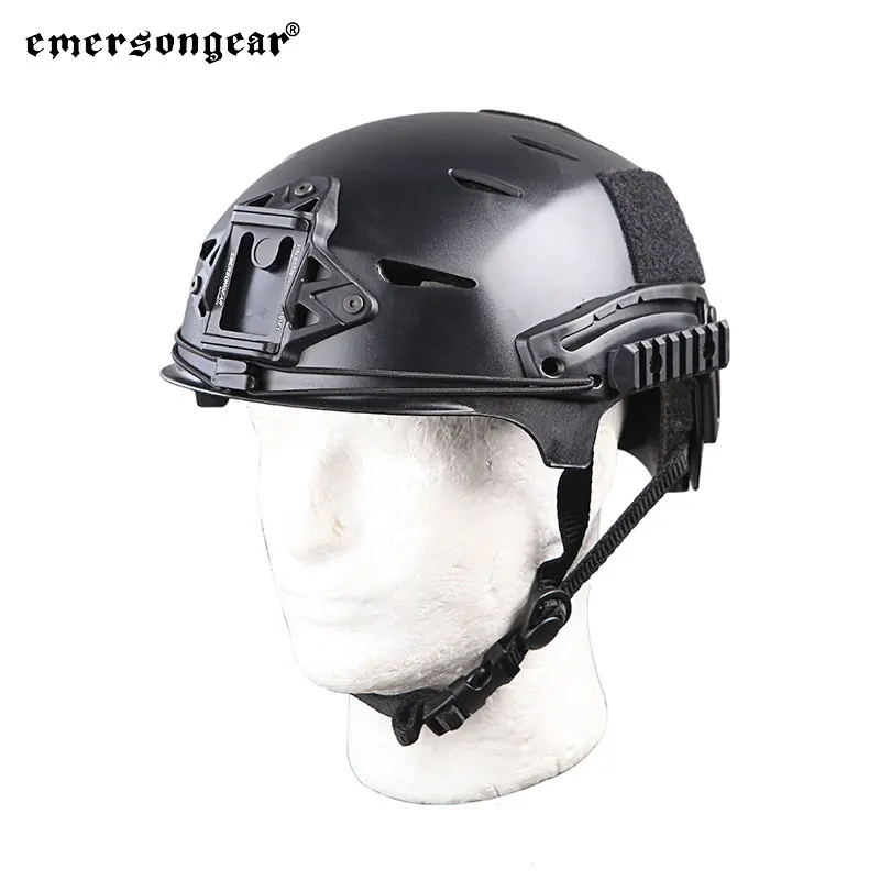 Casco táctico Emersongear EXF BUMP vista frontal con rieles