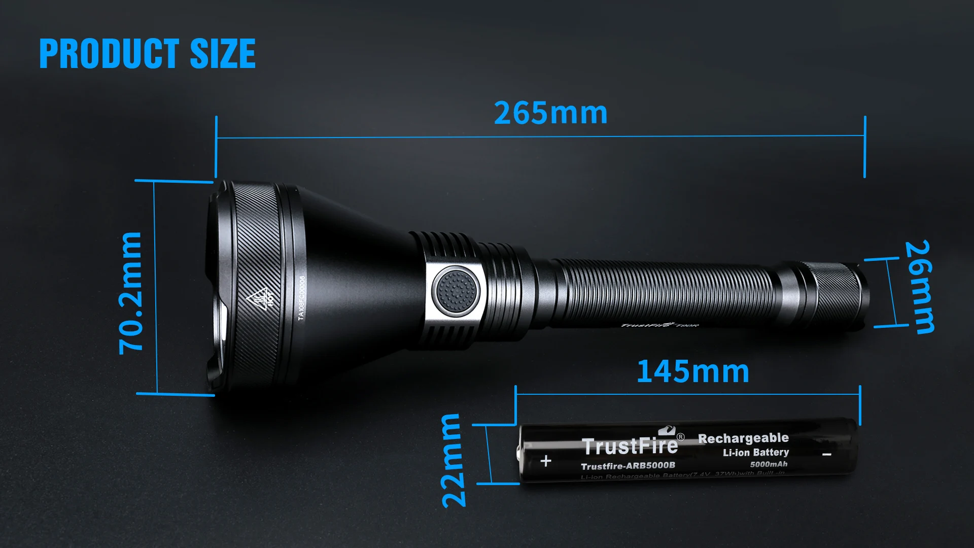 Paquete de batería 21700 para TrustFire T90R