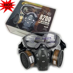 Mascarilla de gas 8200 con gafas para pintura y químicos