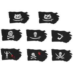 Parche bordado calavera pirata sonriente militar
