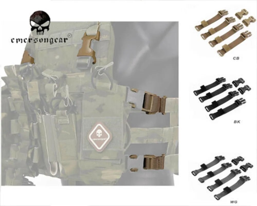 Kit adaptador de correa Emersongear para chaleco Molle - vista del kit
