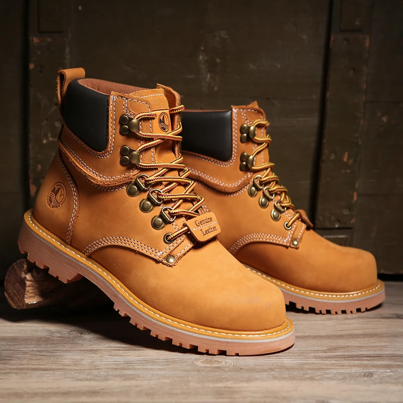 KOWM Botas tácticas de senderismo de cuero impermeables trekking - imagen 2