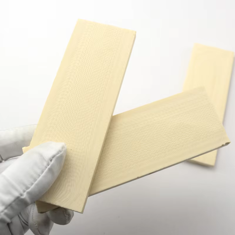 Mango para cuchillo EDC de resina marfil sintético 120x40x8mm - imagen 2