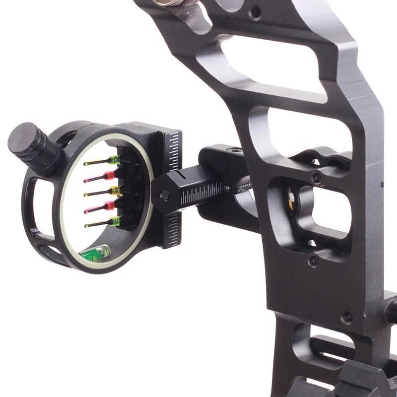 Toparchery Sight Arco Recurvo 5 Pines Ajustable Negro