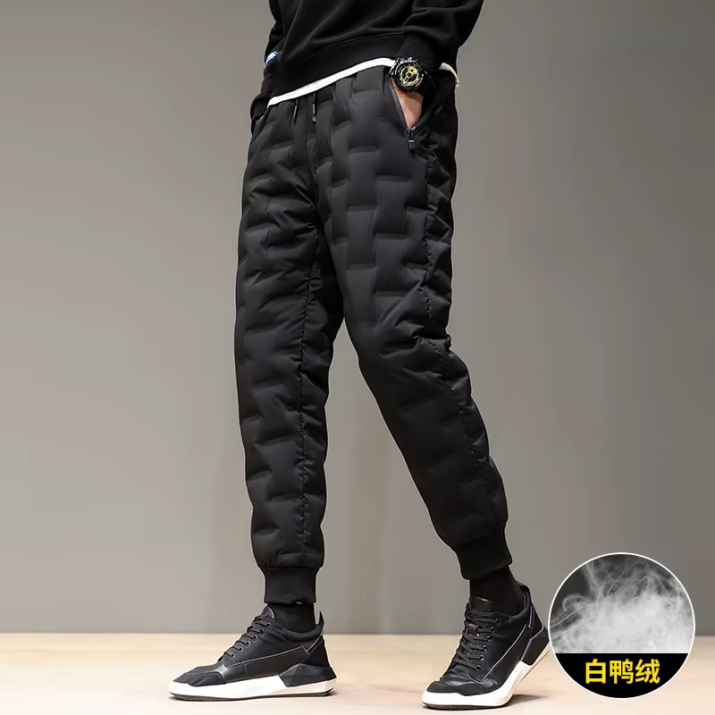 Pantalón plumón pato windbreaker hombre invierno resistencia viento - imagen 3
