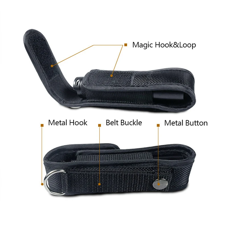 Bolsa táctica MOLLE para linterna LED - funda outdoor resistente - imagen 3