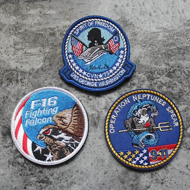 Parche F16 bordado Fighting Falcon USS George Washington - imagen 2