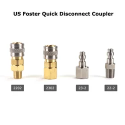 Acoplador rápido Foster – Macho/hembra acero inoxidable rosca 1/8 NPT