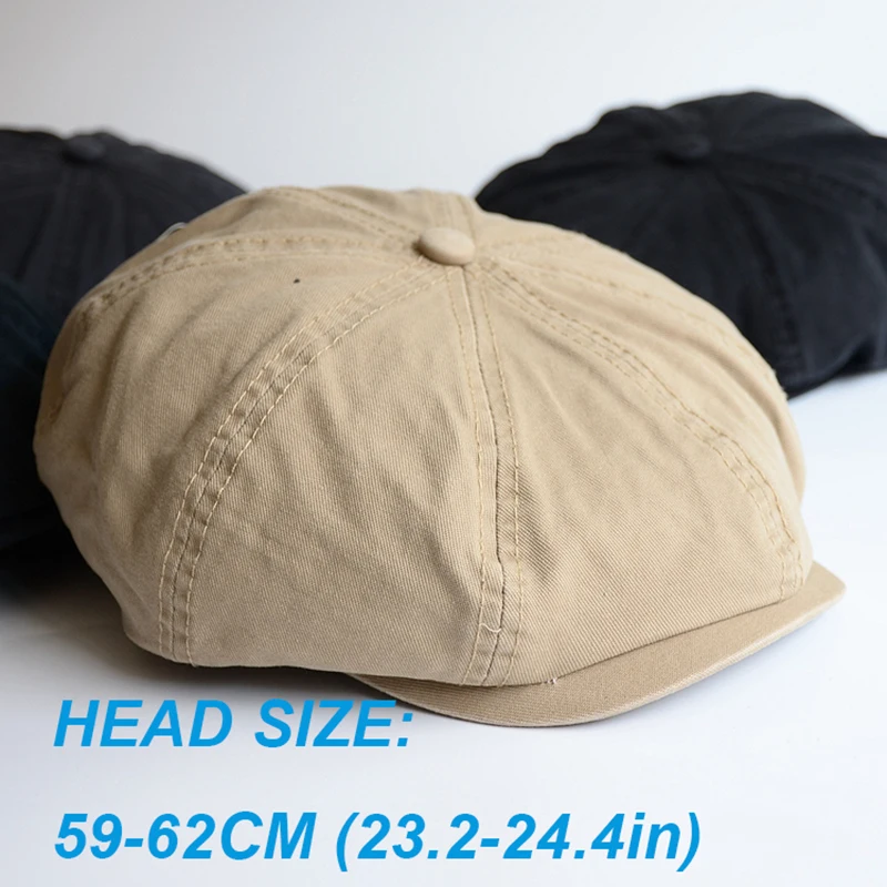 Gorra táctica de algodón talla grande estilo Gatsby vintage con visera - imagen 5