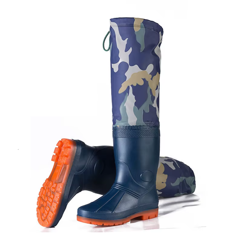 Botas tácticas caucho impermeables – Caña alta antidesgaste campo - imagen 3