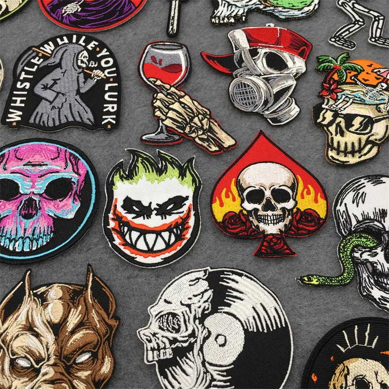 Parche bordado punk rayas – Aplicable chaleco táctico o mochila - imagen 3