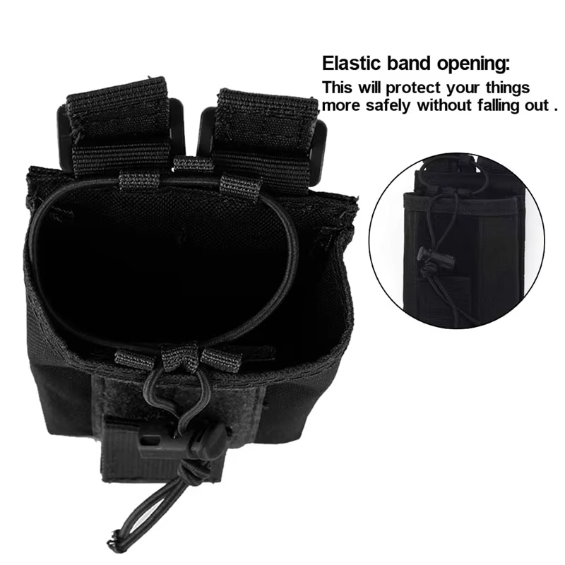 Bolsa táctica MOLLE para radio walkie talkie – 1000D nailon resistente - imagen 5