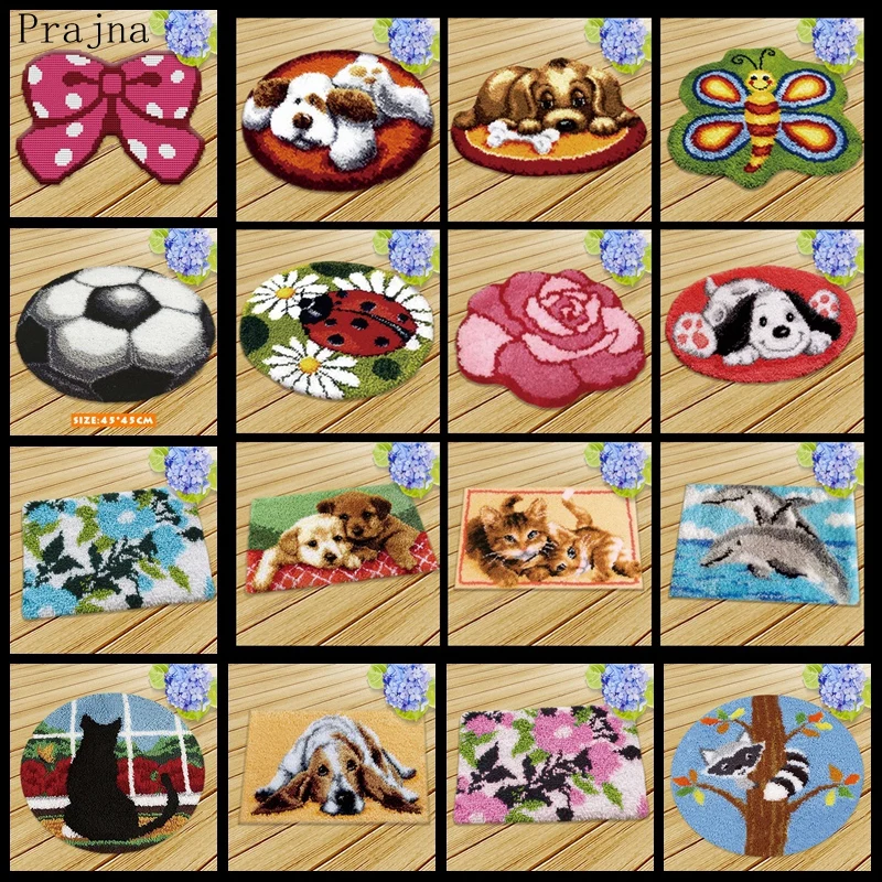 Kit latch hook animales – Alfombra tejida DIY manualidades - imagen 3