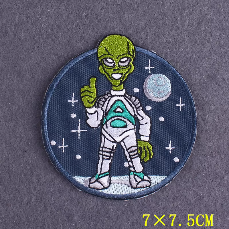 Parche OVNI alien bordado para planchar en ropa - imagen 5