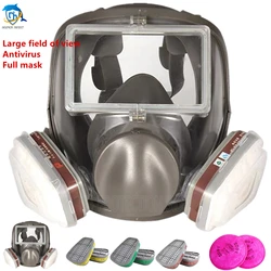 Mascarilla antigás con visor de cristal y cartuchos químicos