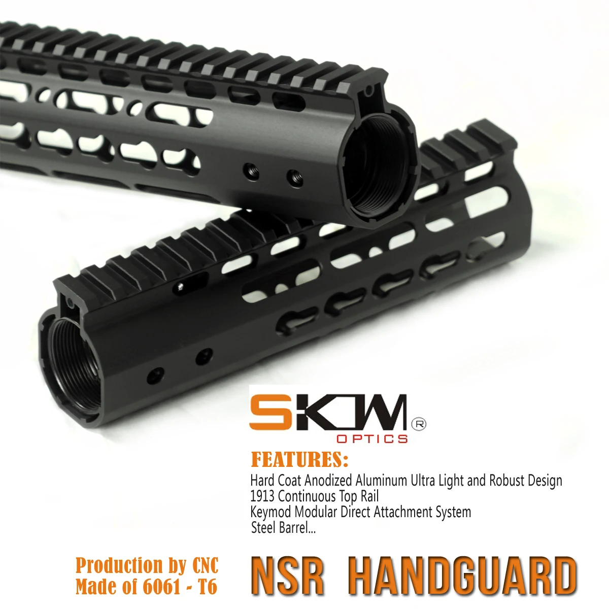 SKWGEAR M-LOK Keymod protector de mano flotante AR15 Picatinny - imagen 2