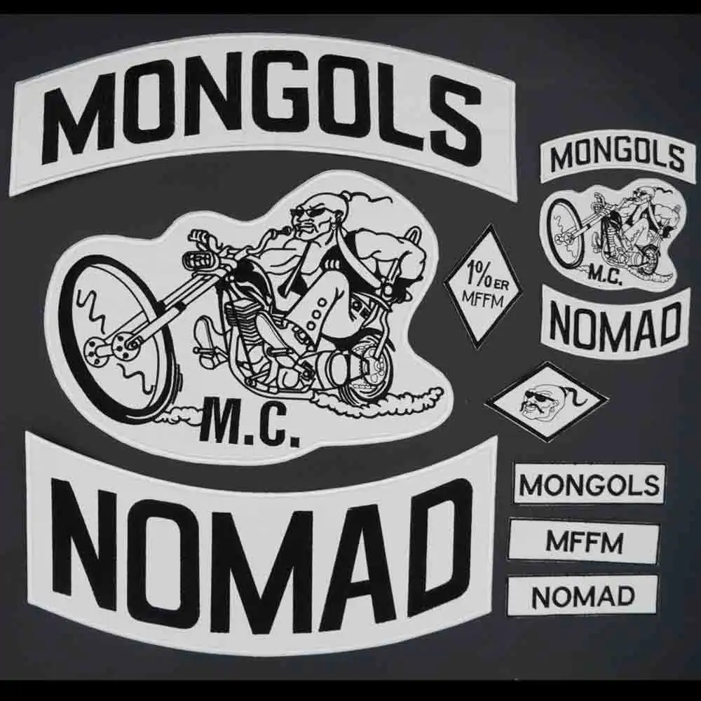Mongols Nomad parche bordado motociclista MC punk para ropa grande - imagen 2