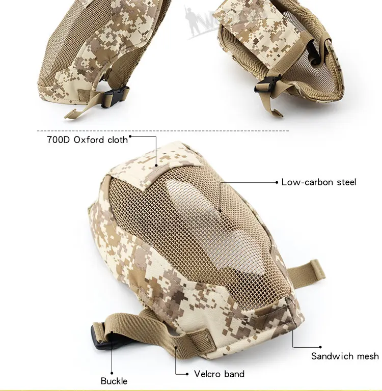Vista del diseño de malla para protección frontal