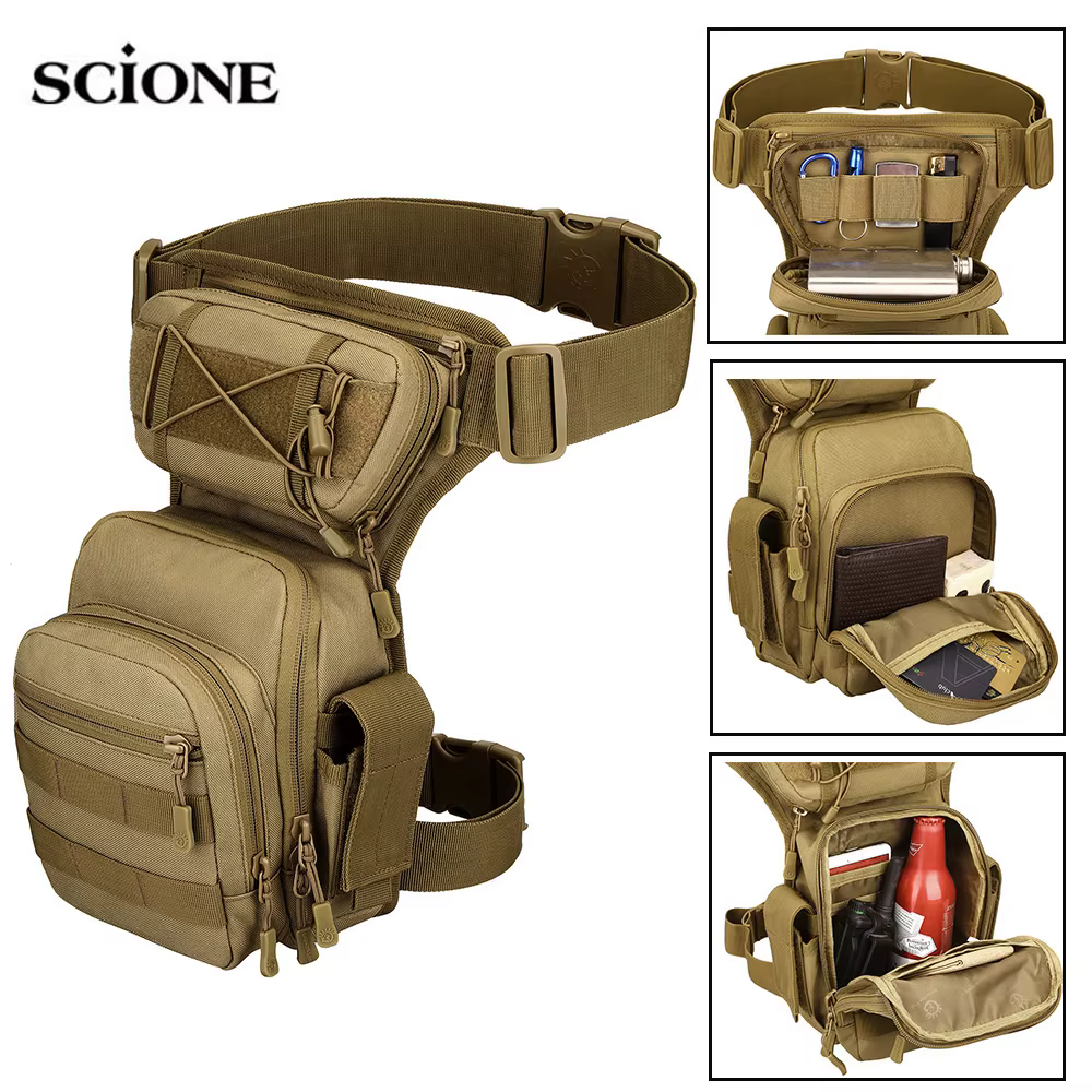 Bolsa de Pierna Táctica Ajustable MOLLE Outdoor