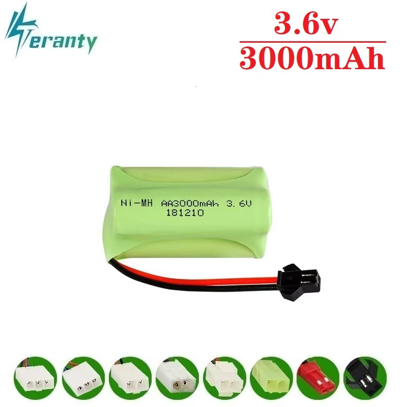 Batería NiMH AA recargable 3,6V 3000mAh para control remoto