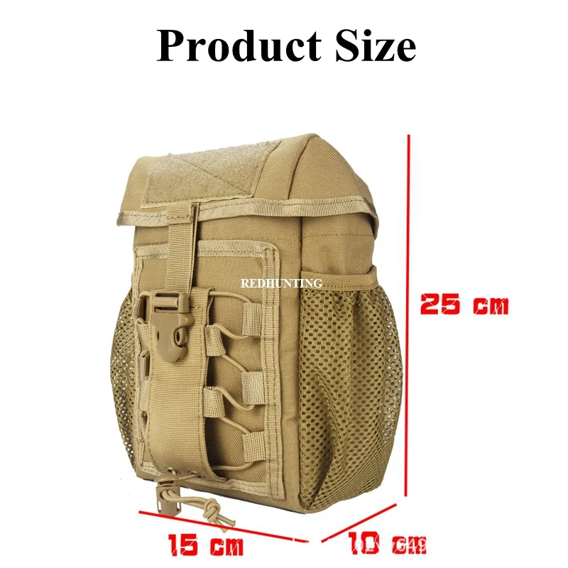 Bolsa táctica CS vista frontal con sistema Molle