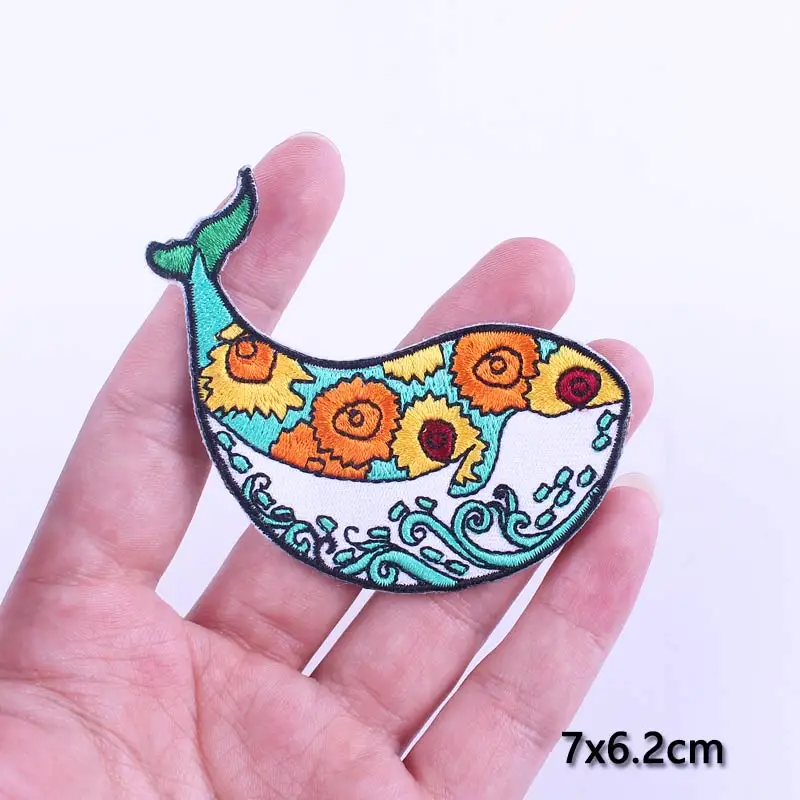 Parche bordado corazón rock Van Gogh – Para coser o planchar en ropa - imagen 2
