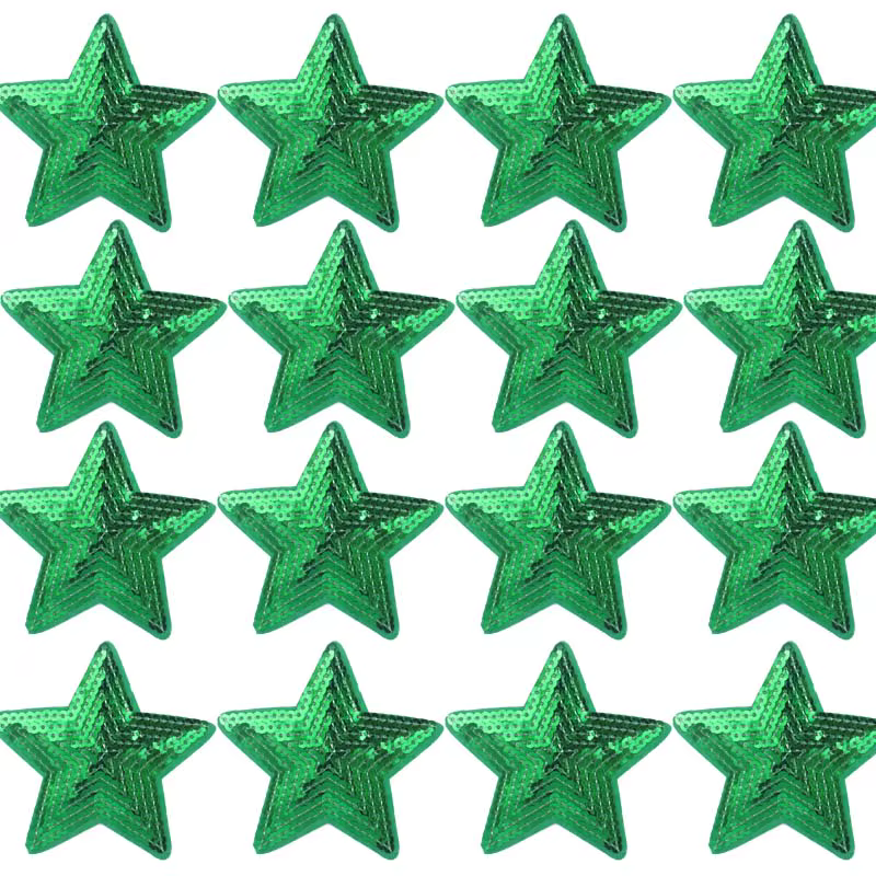 Parche de estrella con lentejuelas plateadas