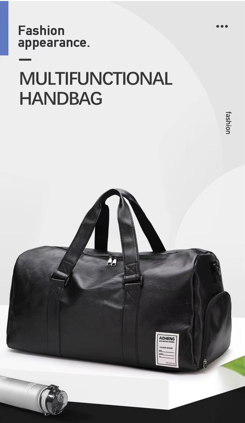 Bolso táctico de cuero PU en vista frontal