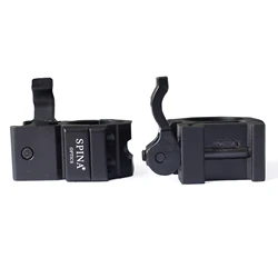 Mira táctica QD universal con anillos de 25,4 mm y riel Picatinny