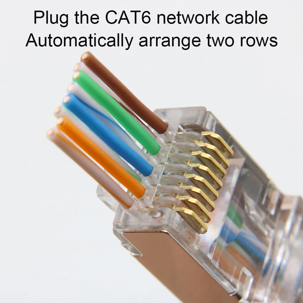 Xintylink Conector RJ45 Cat6 blindado - Cat5e/Cat5, FTP/SFTP - imagen 2