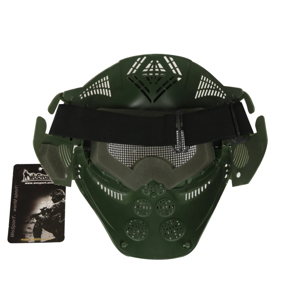 Máscara táctica cara completa paintball malla acero transpirable - imagen 5