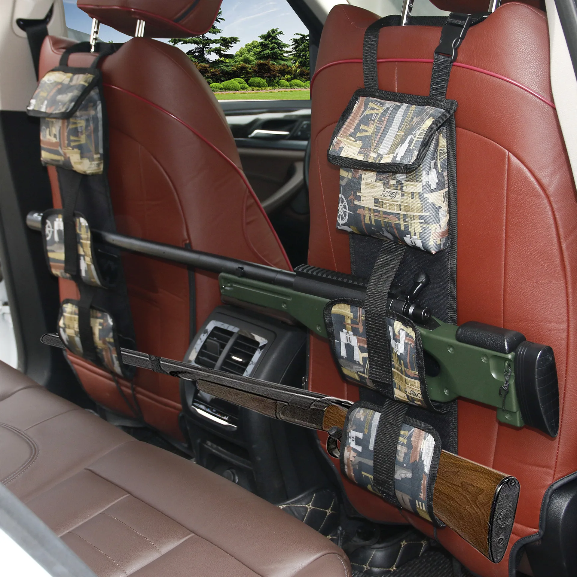 Bolsillos con velcro para accesorios
