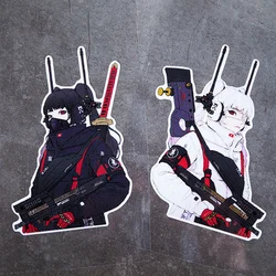 Pegatina reflectante impermeable – Chica anime sexy para coche o moto