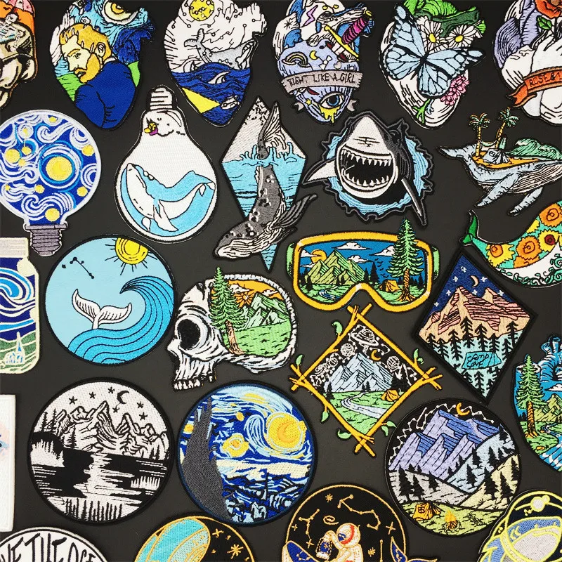 Parche termoadhesivo Van Gogh ballena – Transferencia térmica textil
