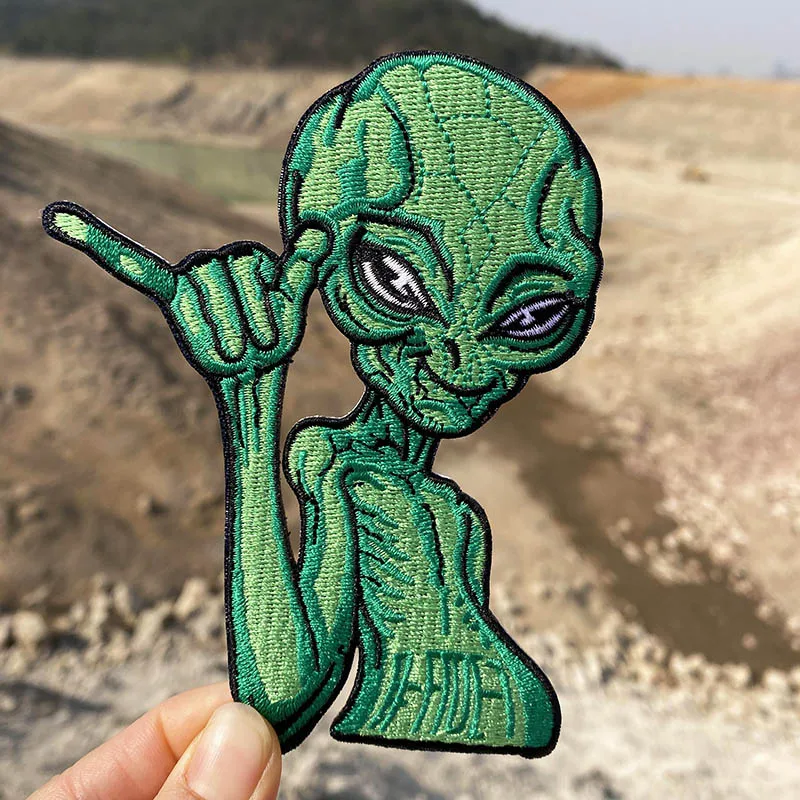 Prajna Parche bordado UFO de platillo volante para planchar - imagen 2
