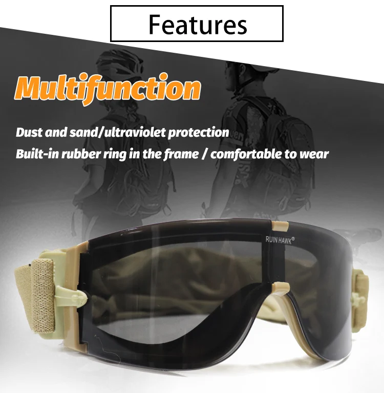 Detalle de protección UV y antiempañamiento