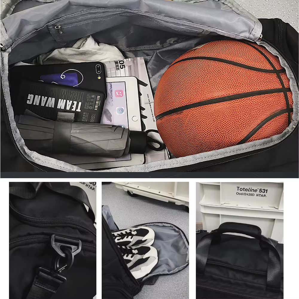 Bolsa deportiva impermeable gran capacidad para gimnasio – Seca y húmeda - imagen 5
