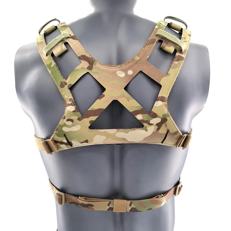 Correa táctica de pecho Multicam, corte láser para chaleco