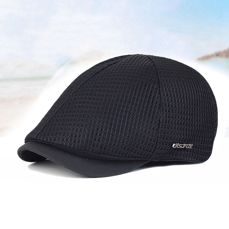 Gorra de malla transpirable, diseño liso y plano