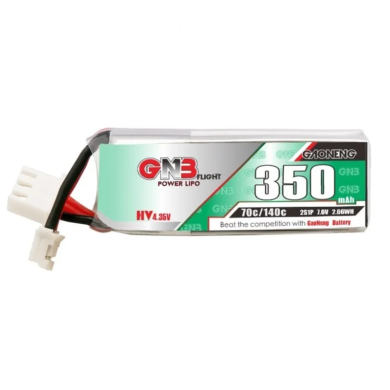 Gaoneng GNB 2S LiPo bateria 350mAh 70C HV PH2.0 para Tinyhawk S
