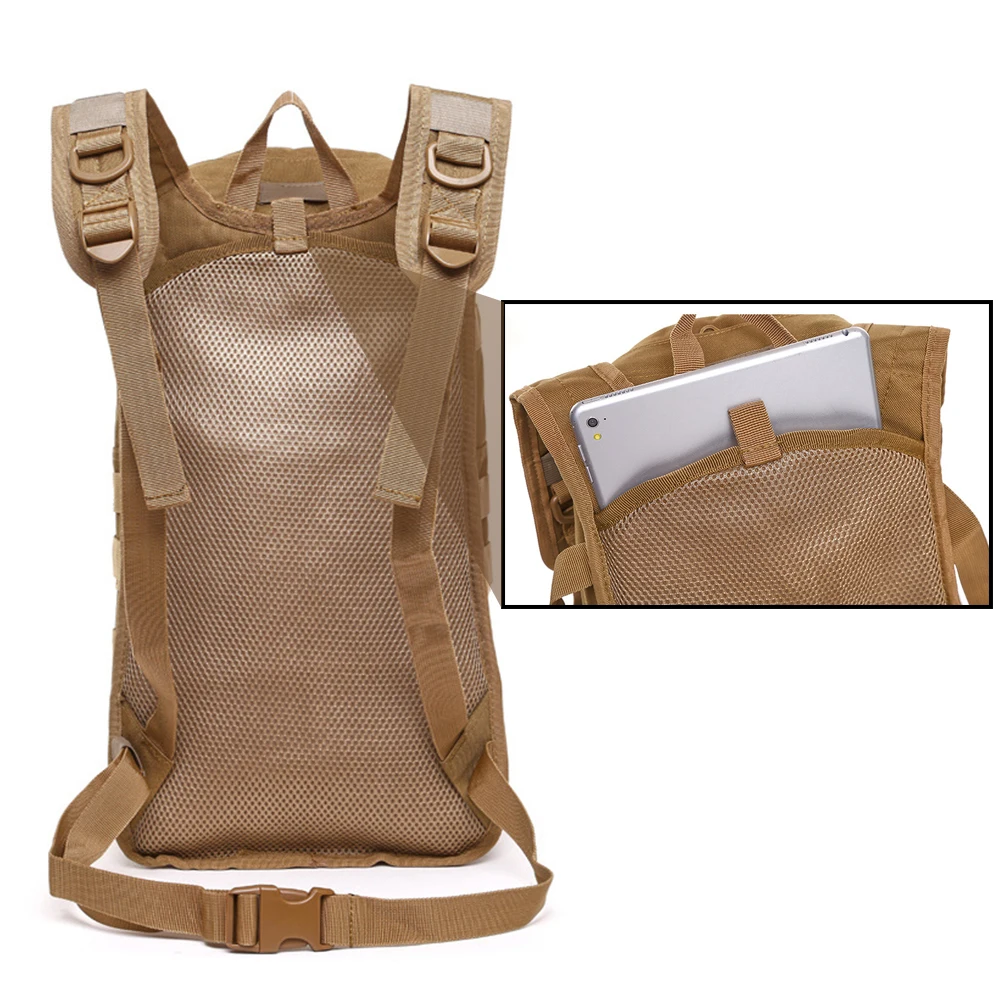 Mochila táctica MOLLE 15L con sistema de hidratación para outdoor - imagen 2