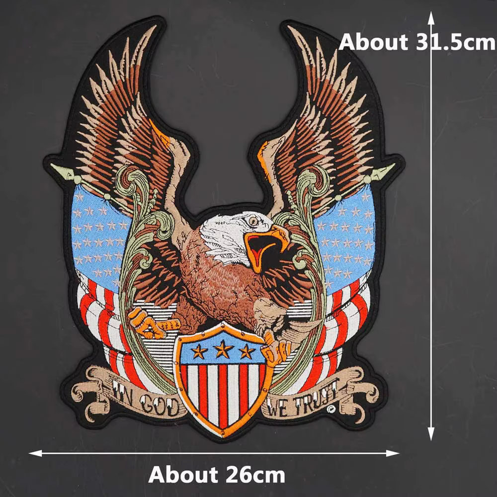 In God We Trust parche bordado águila para chaqueta motociclista - imagen 4
