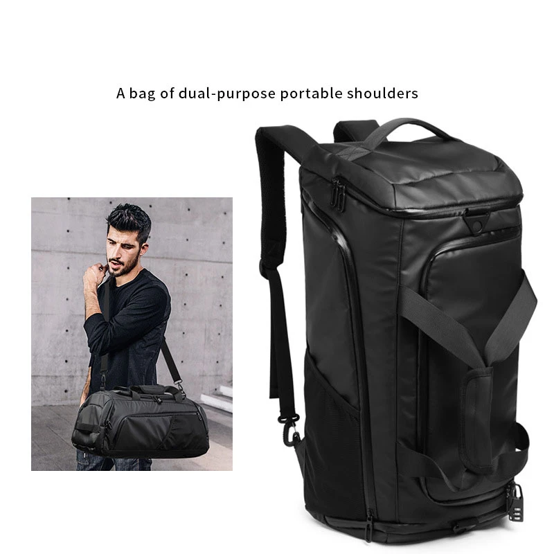 Mochila táctica impermeable MOLLE con compartimento seco y húmedo - imagen 3