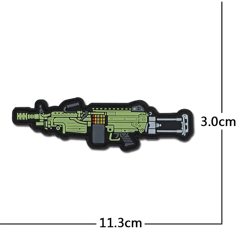 Parche táctico pistola PVC 3D con gancho para equipamiento militar - imagen 3