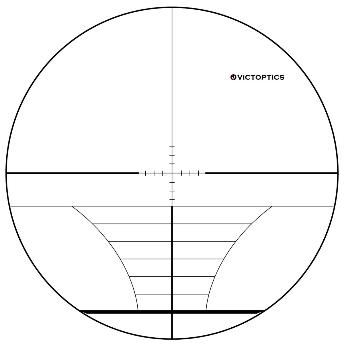 Mira telescópica VictOptics C4 con aumento variable