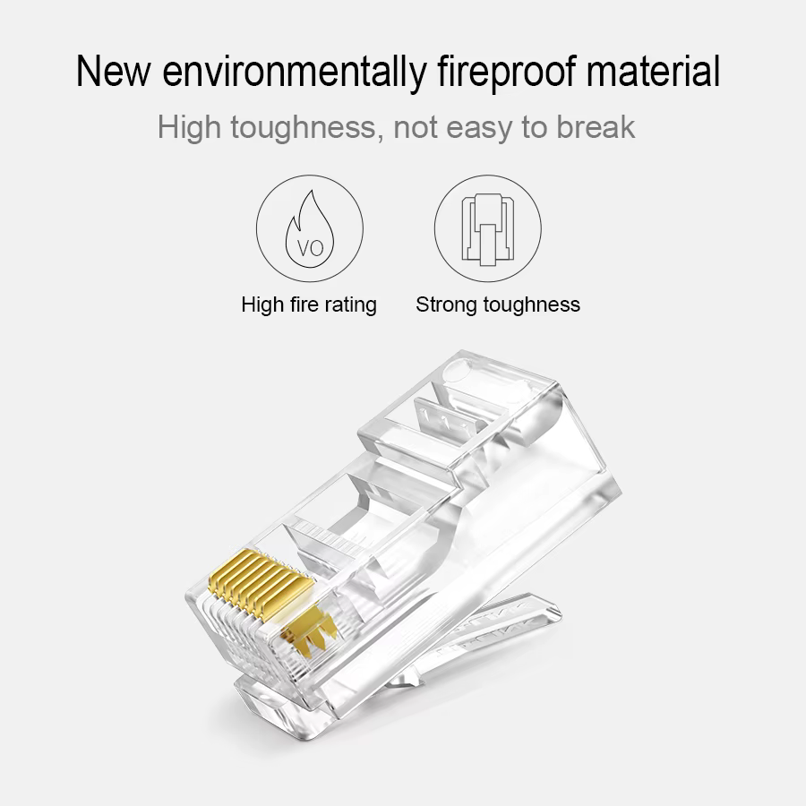 Conector RJ45 CAT6 Macho UTP Ethernet sin blindaje - imagen 4
