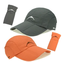 Gorra de secado rápido aire libre impermeable transpirable plegable