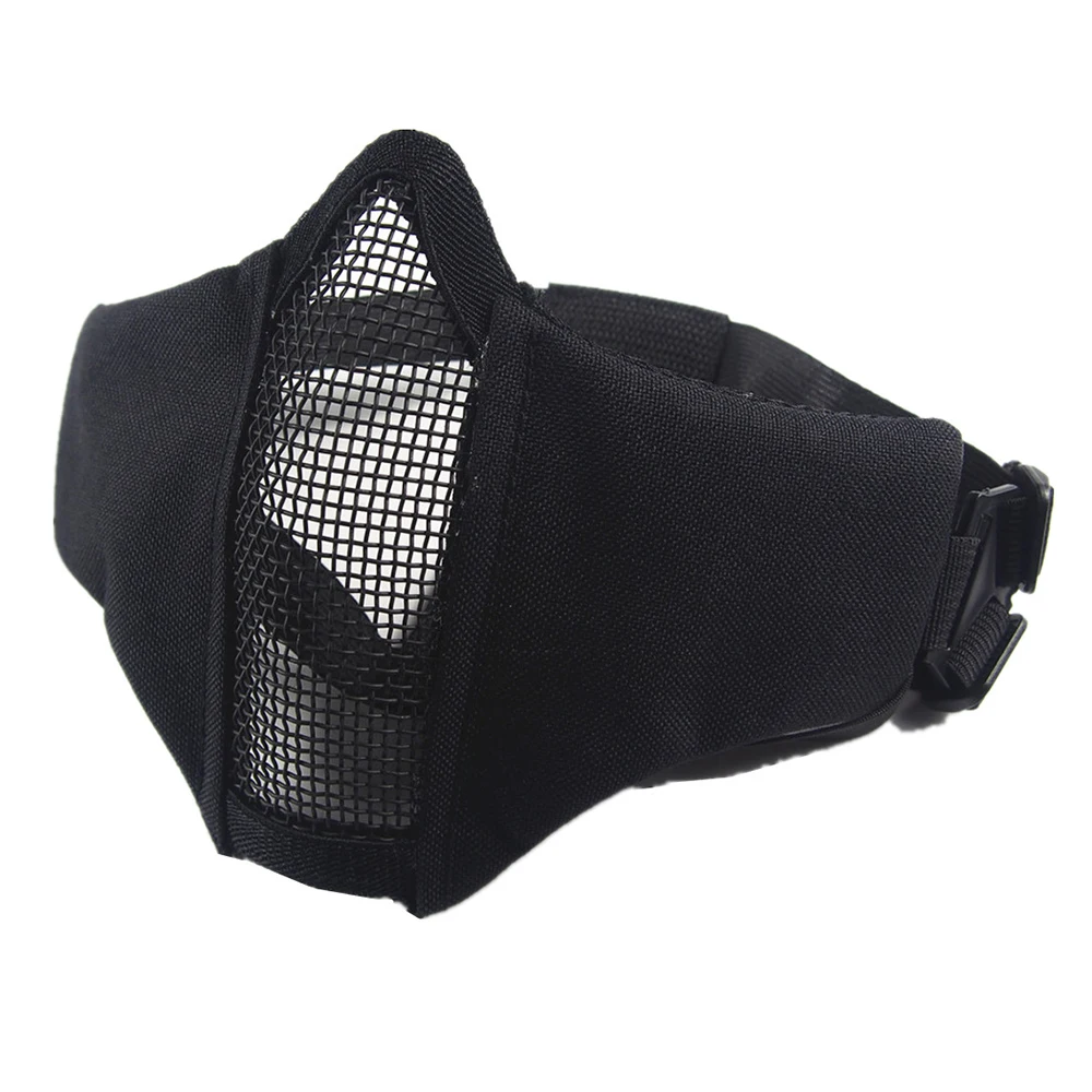 Máscara táctica media cara de malla para airsoft y paintball